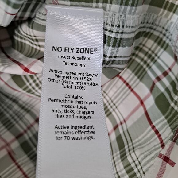 L.L. Bean PFG Multicolored Plaid Shirt w/ Roll Tab Sleeves - Men Size M - Picture 13 of 14